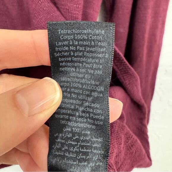 John Varvatos Burgundy Cotton Crew Neck Sweater Mens XL Casual Preppy Pullover - Picture 11 of 12